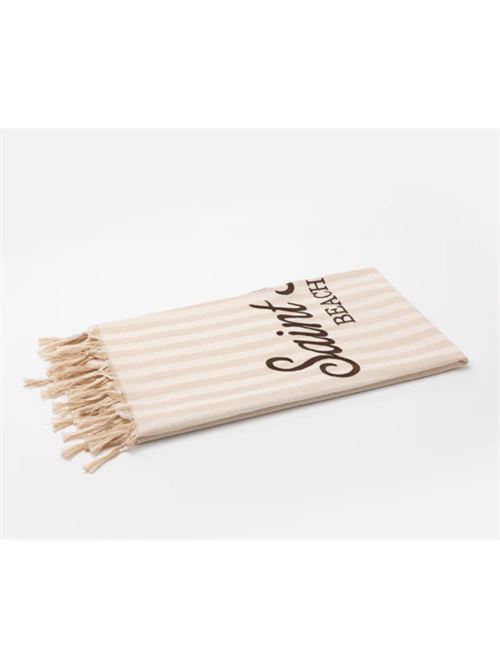 ultra light beach towel with fringe MC2 SAINT BARTH | FOUTAS LIGHT N-02028H11 EMB SB BEACH STRIPES